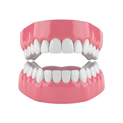 Obraz premium Set of dental gums and teeth, isolated on transparent background