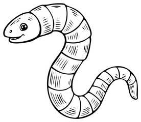 Cartoon drawing of a worm