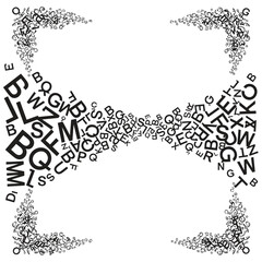 Obraz premium Abstract Math Number Background Black and White Vector Design