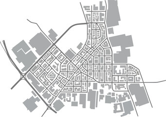 City street map plan with roads and building blocks vector © Pitiyage