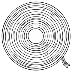Obraz premium Coiled rope outline illustration