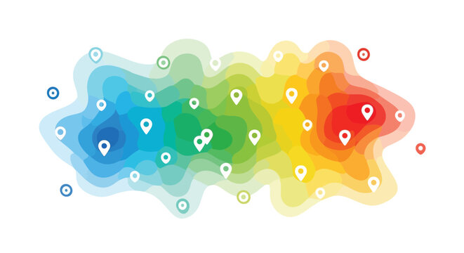 Colorful Heatmap Location Data Visualization