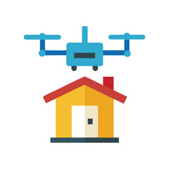 Drone Courier Bringing Parcel To Customer Home