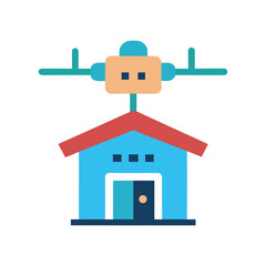 Autonomous Drone Delivering Subscription Box To Residential Home