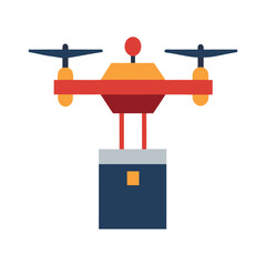 Autonomous Home Delivery Drone Carrying Shipping Package