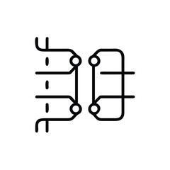 Brand design outline focused on typography balance and clarity On white Background Vector illustration