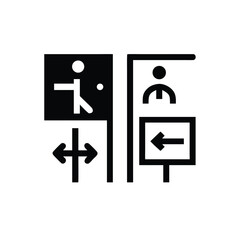 Design pictograms inspired by wayfinding systems and clear signage design On white Background Vector illustration
