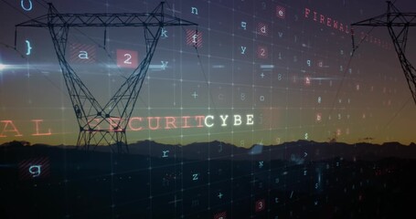 Animation of statistics and data processing over network of connections - Powered by Adobe