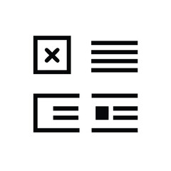 Editorial style pictograms with balanced weight and visual harmony On white Background Vector illustration