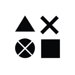 Design minimal pictograms built from simple geometric forms and shapes On white Background Vector illustration