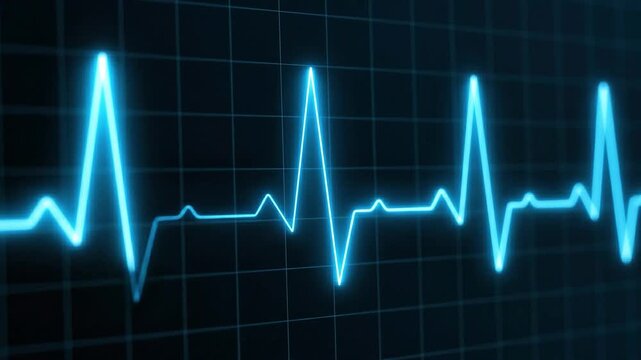 Heart Rate Monitor ECG Waveform Medical Animation