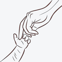 Parent and Child Hands Holding