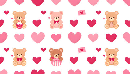 Obraz premium Minimalist 3D Valentine's Day Background with Soft Pink Hearts and Copy Space