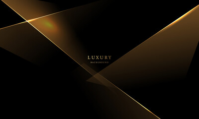 Abstract modern design black background with luxury golden elements vector illustration.