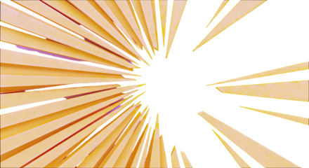 Abstract Yellow Geometric Shapes Exploding Outward