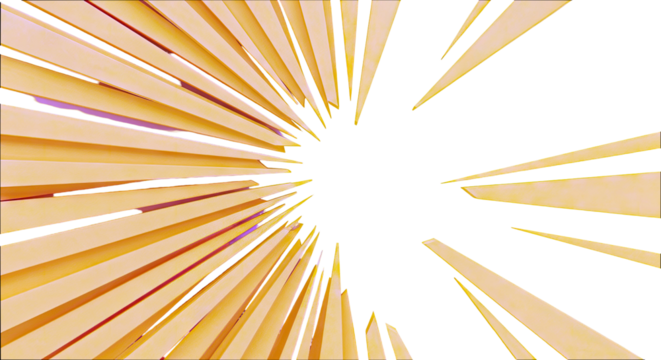 Abstract Yellow Geometric Shapes Exploding Outward - Powered by Adobe