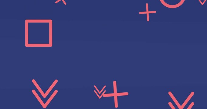 Animation of envelope icons over binary coding on with yellow background