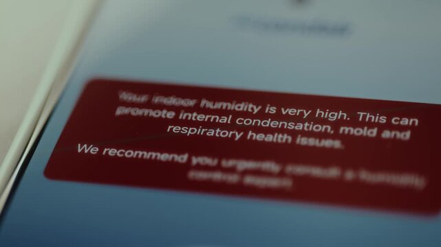 Notification about high indoor humidity level
