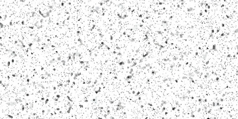 Fototapeta premium Black and white interior cement concrete terrazzo rock surface design. Overlay abstract quartz rock smooth wall concrete polished terrazzo mosaic endless flooring grunge pavement ceramic texture.