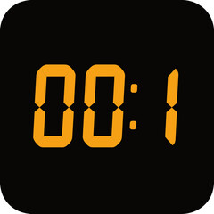 Digital timer app icon displaying 00:01.