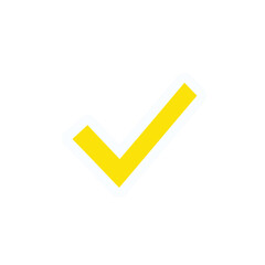 Yellow Checkmark Icon.