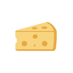 Yellow cheese wedge icon with holes.
