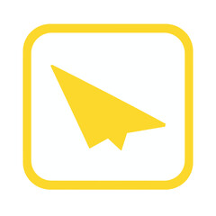 Yellow Paper Airplane App Icon.