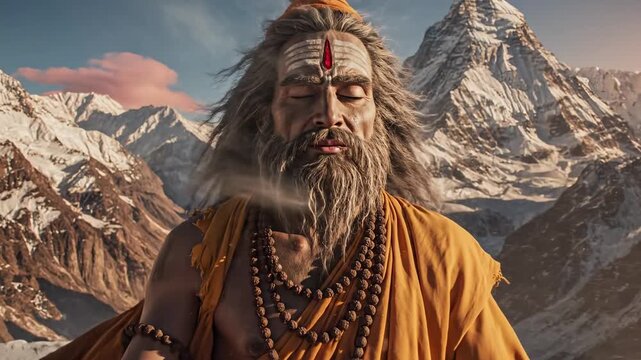 Mystical Yogi in the Himalayas - A Journey of Spiritual Awakening and Inner Peace.