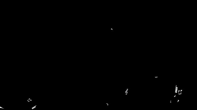 Notes pop out from below/下からポンポン出てくる音符たち