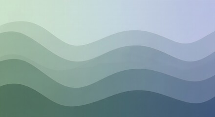 Fototapeta premium Softly layered gradient background featuring undulating wave-like forms, shifting smoothly from light pastel to darker, muted hues, creating a sense of depth