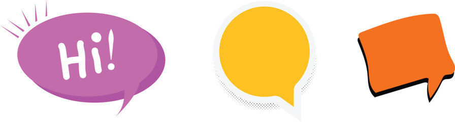 Colorful set of speech bubble quote Vector collection © Spdesignstock