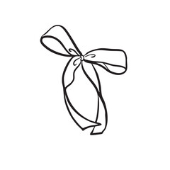 Golden bow isolated on white