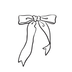 Elegant Ribbon Bow Outline