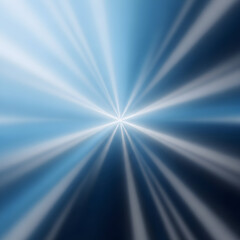 Fototapeta premium Radiant light beams emanating from a central point against a gradient blue background