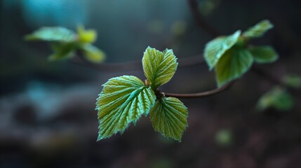 光を透かす春の若葉