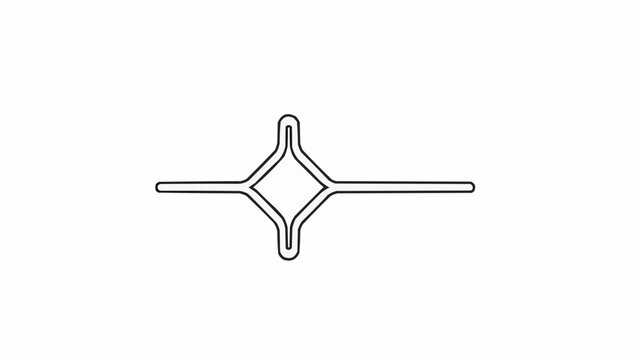 Simple Line Art Geometric Shape Design.