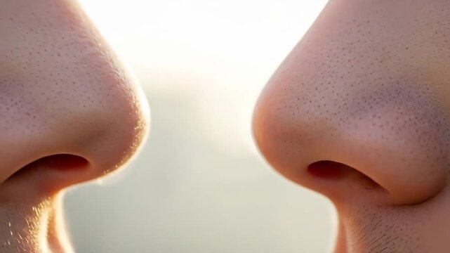 Close-up of human nostrils