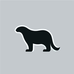 simple minimalist animal silhouette vector logo