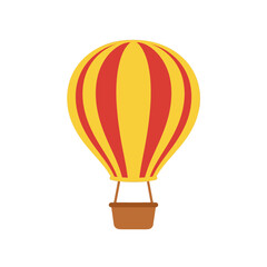 Fototapeta premium Flat vector icon of a hot air balloon.