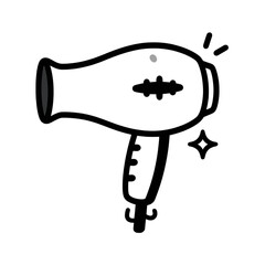 Obraz premium Hair dryer line icon with adjustable settings.