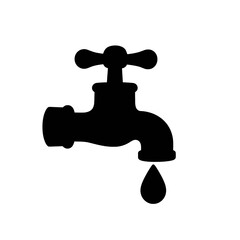 Line icon of a dripping faucet.