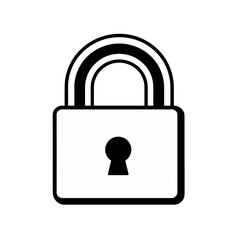 White padlock UI icon symbolizing security.