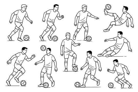 Football Soccer Player Pose Position