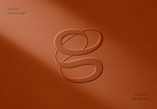 Embossed Paper Logo Mockup