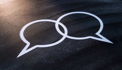 Communication Concept, Speech Bubbles, Dialogue, Conversation, Social Interaction Background