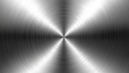 Circular Brushed Metallic Texture with Gradient Effect for Modern Industrial Background Design