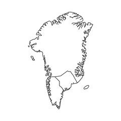 Greenland Silhouette Icon. Vector Design