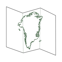 Greenland Map Icon. Vector Design