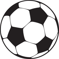 Obraz premium football icon soccer ball pattern pentagon hexagon vector