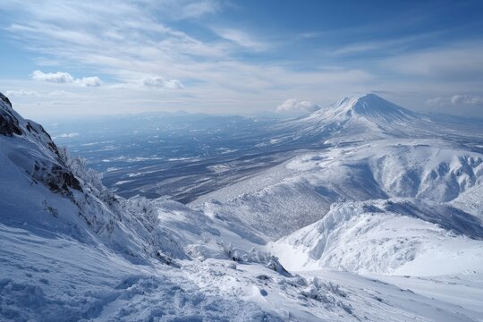 Perspective from ascending Mount Asahi Japan s tallest peak in Hokkaido
